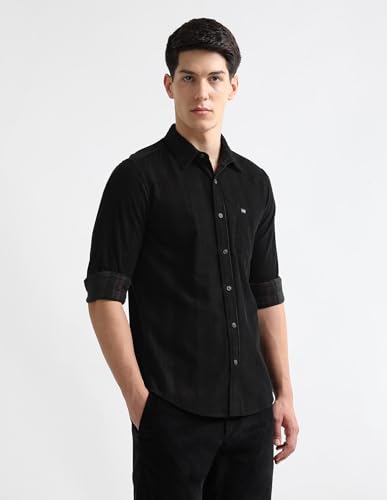 Image of Arrow Sport Men's Vertical Striped Chelsea Slim fit Shirt