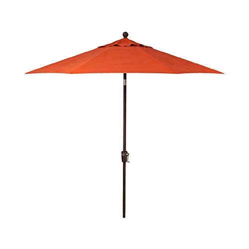 Treasure Garden Octagonal 9 ft Patio Umbrella - Outdoor Furniture Table Umbrella Push-Button Tilt Bronze Aluminum Frame (Obravia Sunset)