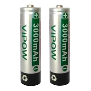 Compatible with 3000mAh 3.7V Top Pin Battery (Pack of 2)