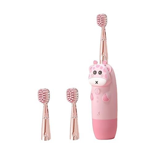 1 Satz Sonic Vibrations Kinderzahnbürste Elektrische Zahnbürste für Ergonomisches Design Teilig Bürstenköpfe Batterie Sanfte Borsten Buntem Cartoon Design für Gründliche