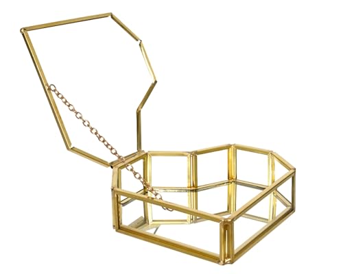 Boîte à bijoux cœur transparente pour décorer une table de chevet - 3