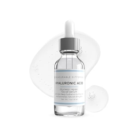 Measurable Difference Hyaluronic Acid Face Serum, 1 oz - Deep Hydration and Repair Dryness to Skin Promoting Natural Skin Glow Cover