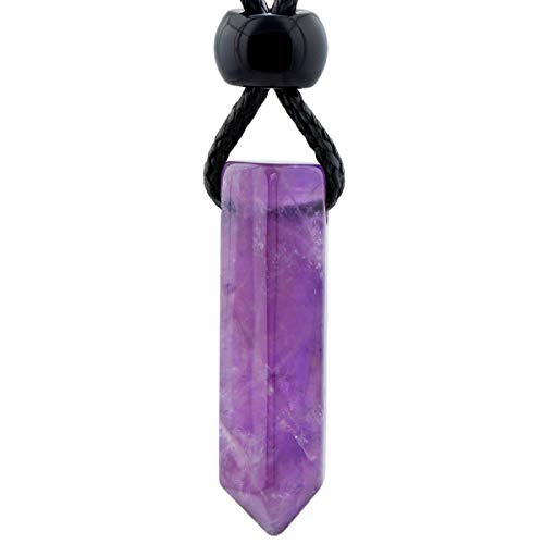 TUMEELLUWA Healing Stone Necklace Amulet Hexagonal Point Energy Chakra Pendant Crystal Jewelry Unisex