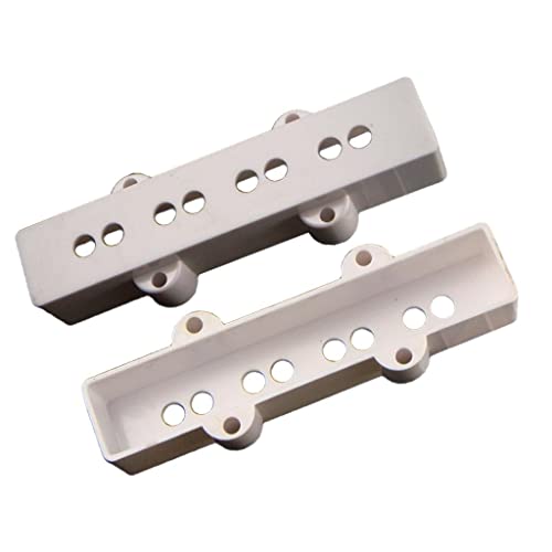 Pickup Cover pour Guitare Basse à 4 Cordes - Set de 2 Pièces Manche et Chevalet en Plastique Noir