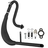 GREHUA Upgrade Split Exhaust Pipe Muffler Expansion Chamber Silencer Gasket Kit For 2 Stroke 49cc 50cc 60cc 66cc 80cc 100cc Engine YD100 PK80 Gas Motorized Bicycle Bike Parts Motor Heavy Duty Black