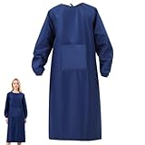 VILLCASE Schürze mit Ärmeln, Malschürze mit Tasche, Wasserdicht Anti-Oil Stoff, Küchenschürze für Erwachsene (Dunkelblau)