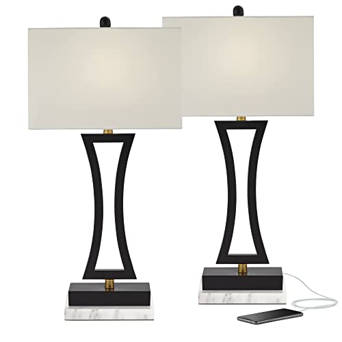 Set de 2 Lámparas de Mesa Modernas Roxie 31" Negro