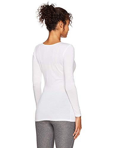 32Degrees Womens Heat Scoop Neck Thermal Top White Small - Thumbnail 2