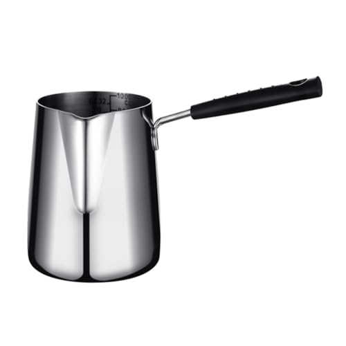 JECOMPRIS 1Pc Stainless Steel Frying Pot Fryer for Induction Gas Cookers Non Stick Design Convenient Oil Measurement for Deep Frying and Cooking Soups