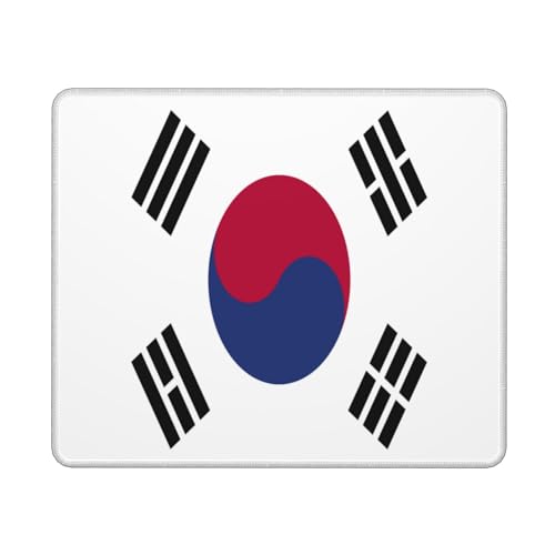 Tapis De Souris Drapeau De La Corée du Sud Imprimé Tapis De Bureau Accessoire Bureau Améliore La Précision Et La Vitesse Souris Tapis pour Clavier Souris Ordinateur 25X30Cm