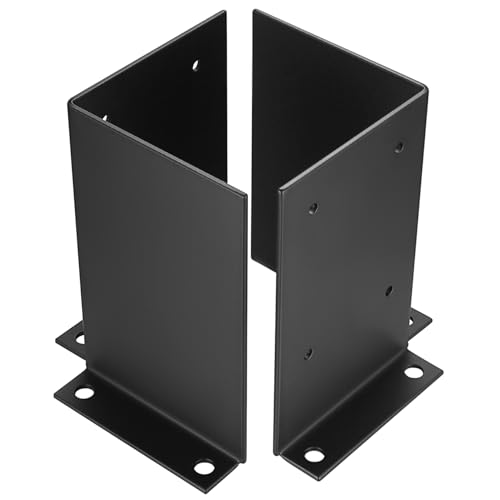 2 Piezas, Bases de Poste Ajustables, Anclajes de Poste, Soporte de Base para Poste de Cubierta, Soporte para Pérgola para Postes de 101x101/110x110/201x201/210x210mm, Rieles de Cubierta, Buzón