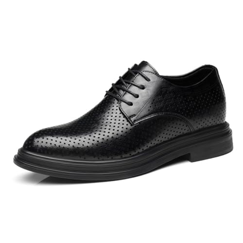 Men's Invisible Height Increasing Elevator Shoes, Leather Formal Oxford Shoes Comfort Classic Office Dress Shoes