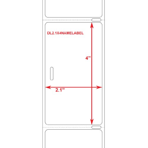 2 1/4In X 4In Name Badge Labels By Kenco Label, Compatible With Dymo 30857 (1 Pack) #TOP2