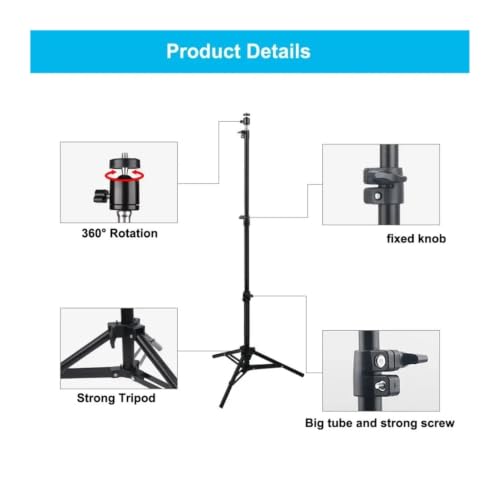 Trípode para proyector telescópico de suelo de 160 cm para equipo de vídeo 6