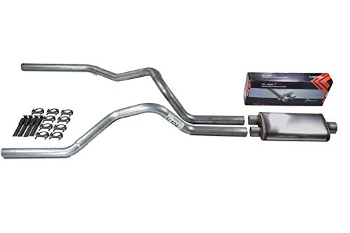 Truck Exhaust Kits - Shop Line Dual Exhaust Sytem 2.5 inch Aluminized Pipe Stainless Flow II Muffler