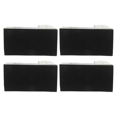 OUNONA Pieds de Canapé en Bois Massif L 14,5 Cm X H 8 Cm, Pieds d'angle Noirs pour Réparation de Meubles, Adaptés aux Canapés et Armoires, Design...