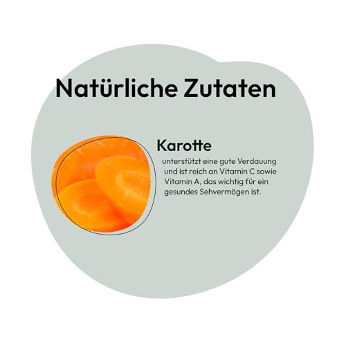 GRAU – das Original – Trockengemüse zum BARFen für Hunde - Karotten-Würfel, 1er Pack (1 x 150 g), Ergänzungsfuttermittel für Hunde