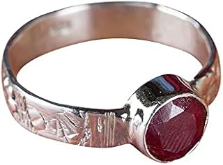 Ruby Ring, Ruby Jewelry, July Birthstone Ring, Ruby Silver Ring, Ruby Gemstone, Sterling Silver, Natural Red Ruby Ring, Statement Ring