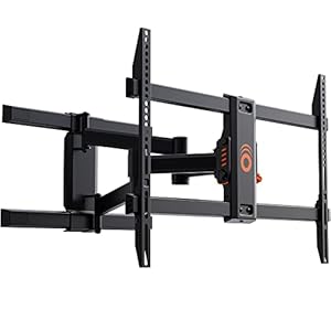 ECHOGEAR Full Motion Articulating TV Wall Mount Bracket for TVs Up to 82″ – Smooth Extension, Swivel, & Tilt – Wall Template for Easy Install – Centers & Levels After Mounting Plus Hides Your Cables