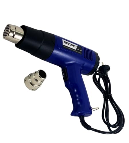 Pistola Termica 1800W - Pistola ad Aria Calda Professionale - 2 livelli di temperatura regolabile con 1 Accessorio - Termosoffiatore Elettrico Per Sverniciare - Restringere il PVC