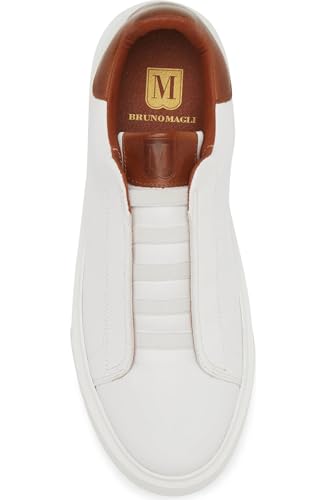 Image of Bruno Magli Men's Lisbon Sneakers, Leather Shoes, Lace-Up Casual Shoes