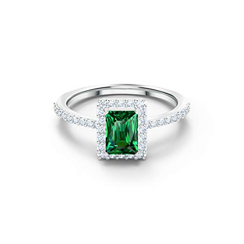 Preisvergleich Produktbild Swarovski Angelic Rectangular Ring, Grün, rhodiniert