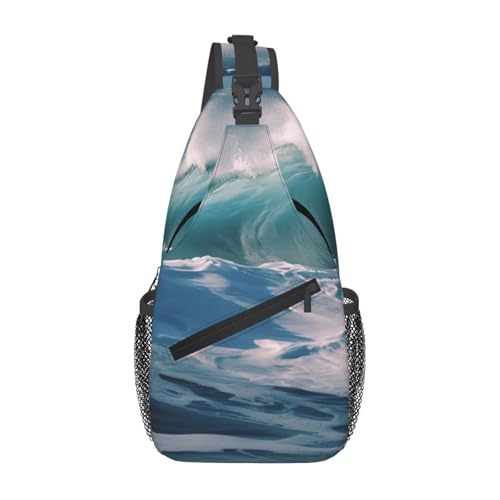 Bolso Cruzado Ocean Waves para Hombre y Mujer Negro