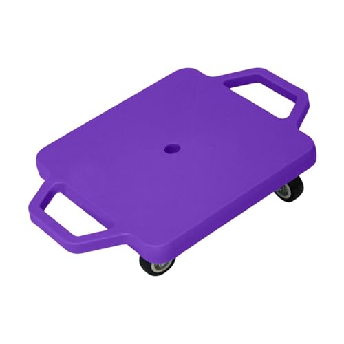kowaku Floor Scooter Board with Handles for Kids Play Equipment Sensory Training Portable with Rollers Sit Down Scooter for Backyard, Violet