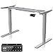 MAIDeSITe höhenverstellbarer Schreibtisch elektrisch mit 2 starken Motoren, tischgestell höhenverstellbar 3-stufige sowie auch 4 Memory-Steuerung und Kollisionschutz Funktion -T2 Pro Plus(Grau)