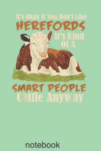 Notebook 6"X9" And 120 Lined Paper:Hereford Cattle Cow Herd Livestock Hereford Breeder Farmer Gift For Men Women Kids: Notebook 6"X9" And 120 Lined ..