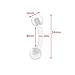 Oasis Plus 10pcs 16G Clear Flexible Bioplast Retainer Eyebow Ring Piercing for Jestrum Lip, Vertical Labret, Snake Bites, Rook, Bridge