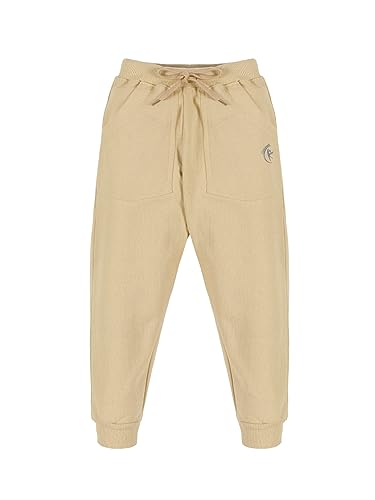 Image of KiddoPanti Boys Solid Fleece Track Pants | Cotton Poly Fleece Fabric | Ankle Length Bottom Rib | 2 Front Patch Pocket | Elastic Waist & Drawcord | Jogger Track Pants for Boys