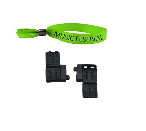 Festival Clips - Buckles for Wearing Festival Wristbands Again! (Black, 25)
