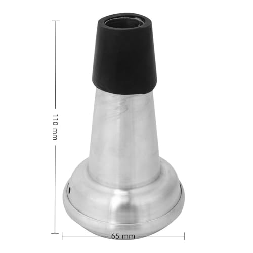 Chiffonade Aluminum Trumpet Straight Mute - Pocket Practice Mute Silencer 110mm Brass Instrument Silencer for Quiet Training