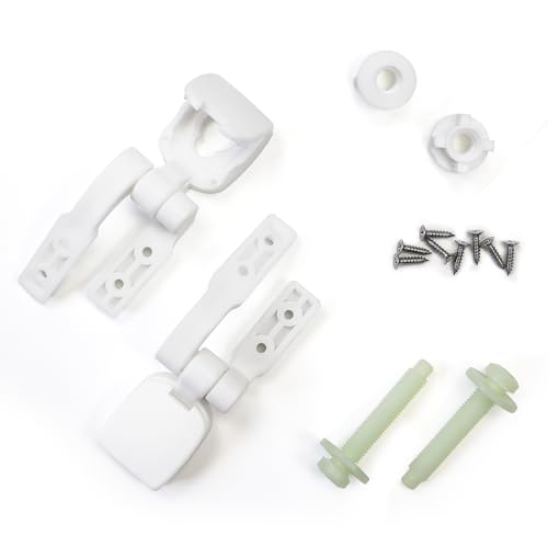 Meaferks MMTSH03 Plastic Toilet Seat Hinge, Top Mount Hinge Quick Release Toilet Seat Replacement Parts cover