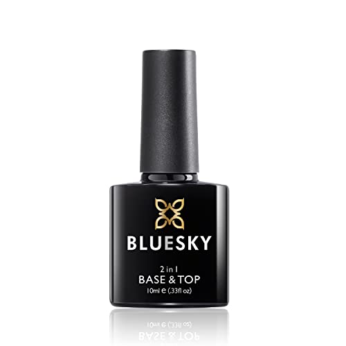 Bluesky Top and Base Coat 2 in 1, Long Lasting, Shiny High Gloss Finish, Cures Under LED UV Lamp - 10ml-image-46
