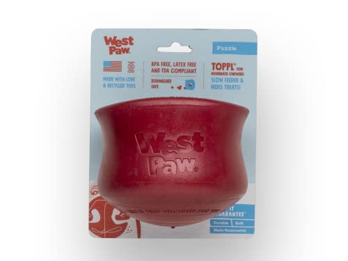 WEST PAW Zogoflex Holiday Toppl Treat Dispensing Dog Toy Puzzle –...