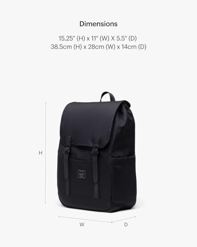 Image of Herschel Retreat Backpack, Black Tonal, Small - 17L