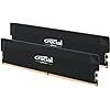 Crucial Pro DDR5 RAM 64 GB Kit (2 x 32 GB) 6000 MHz CL40, memoria para juegos de sobreaceleración de escritorio, compatible con Intel XMP 3.0 y AMD Expo, negro CP2K32G60C40U5B