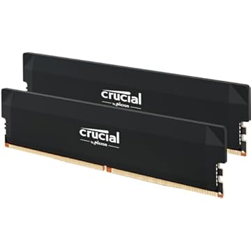Crucial Kit Pro DDR5 RAM 32GB (2x16GB) 6000MHz CL36, Overclocking Desktop Gaming Memory, Intel XMP 3.0 e AMD Expo Compatível - Preto CP2K16G60C36U5B
