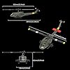 NBJIALIN RC ERA C032 UH-1 Huey Elicottero telecomandato per adulti, 1/48 Sacle 2.4G 6CH Gyro Stabilized Aircraft with Altitude Hold & Optical Flow,3D Stunt Drone (giallo)