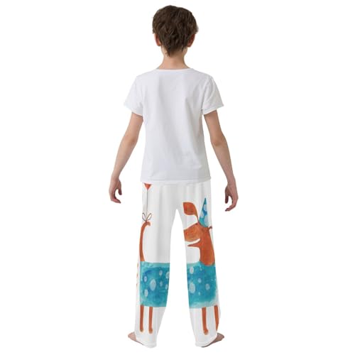 Boys' Pants Dog Dachshund Balloon Heart Long Bottoms Jogger Pants Elastic Waist Trousers with Pockets S-XL3