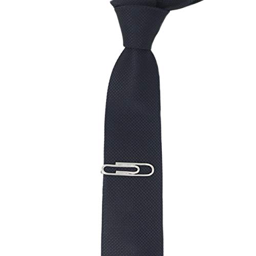 Novelty Silver Tone Paper Clip Tie Clip In Box3