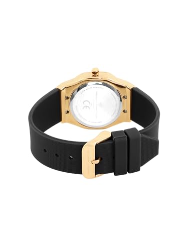 Image of French Connection 3 Hands White Rectangular Dial Silicon Strap | Casual | Premium | MOP Feature | Wrist Watch for Women - FCH002BL