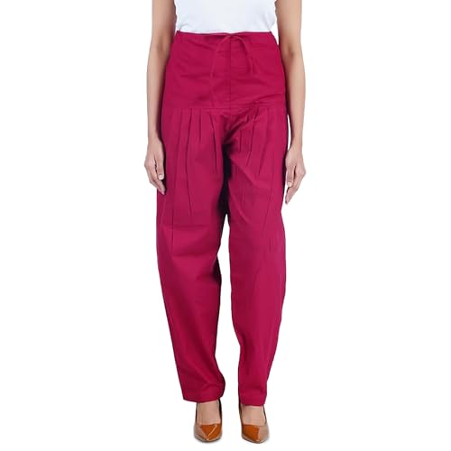 Image of Happy Bunny Salwar Pant for Women, Fine Cotton Ethnic Trousers with Drawstring Waist, Comfortable Daily, Office & Casual Wear Bottoms
