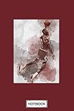  Michael Jordan Watercolor 2 N26423 Notebook: Lined College Ruled Paper, Matte Finish Cover, Diary, Journal, 6x9 120 Pages, Planner