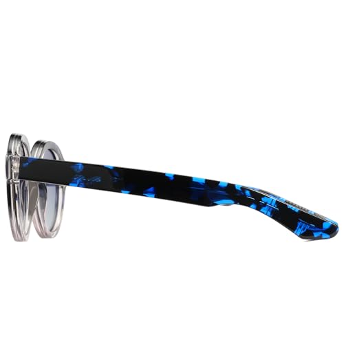 Cyxus Sunglasses Womens Men Polarized Round Circle Retro Frame Stylish UV Protection for Beach Festival P15603