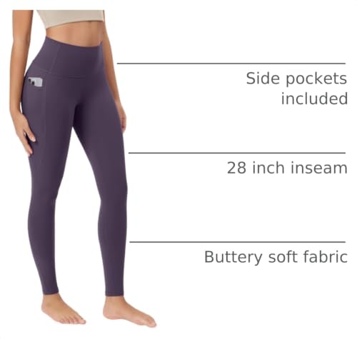 Image of ODODOS Buttery Soft Lounge Yoga Leggings with Pockets for Women 23 inch / 25 inch /28 inch High Waist Yoga Pants