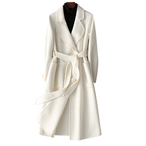 ジャケット・アウター NO ID Long Wool trench coat Amazon.com: Women's Long Woolen Trench Coat Vintage Winter Long