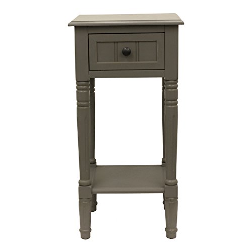 Image of Decor Therapy Simplify 1-Drawer Accent Table, Eased Edge Grey